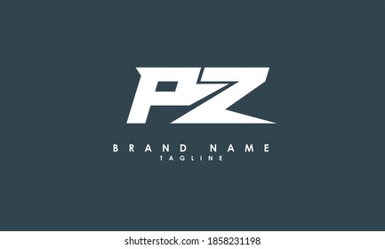 Alphabet letters Initials Monogram logo PZ, ZP, P and Z