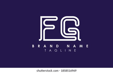 Alphabet letters Initials Monogram logo FG, GF, F and G
