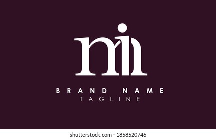 Alphabet letters Initials Monogram logo mi, im, m and i
