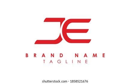 Alphabet letters Initials Monogram logo JE, EJ, J and E
