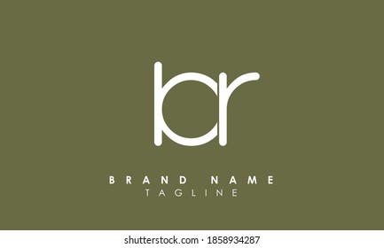 Letras alfabéticas Iniciales Logotipo Monograma br, b y r
