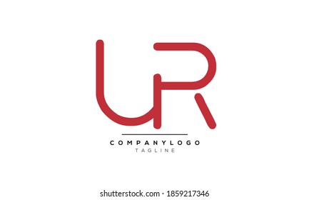 Alphabet letters Initials Monogram logo UR,RU
