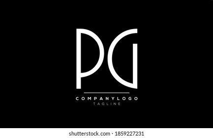 Alphabet letters Initials Monogram logo PG.GP or G and P