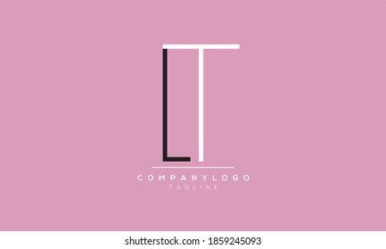 Alphabet letters Initials Monogram logo LT ,TL,L and T