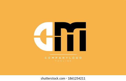 Alphabet letters Initials Monogram logo DM,MD,D and M