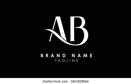 Alphabet letters Initials Monogram logo AB, BA, A and B
