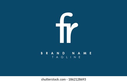 Alphabet letters Initials Monogram logo fr, rf, f and r