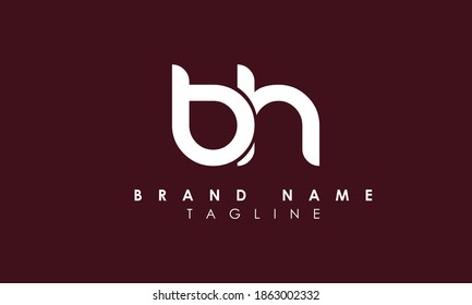 Alphabet letters Initials Monogram logo bh, hb, b and h
