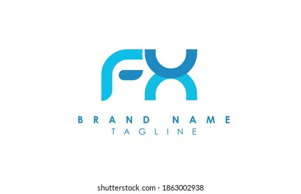 Alphabet letters Initials Monogram logo fx, xf, f and x
