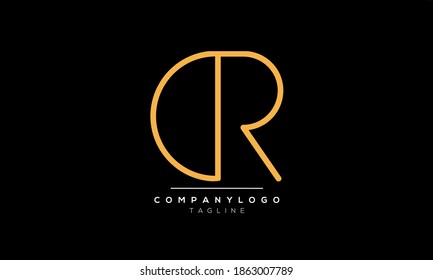 Letras alfabéticas Iniciales Logotipo Monograma DR, RD, D y R