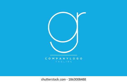 Alphabet letters Initial Monogram Logo GR oder RG, G und R