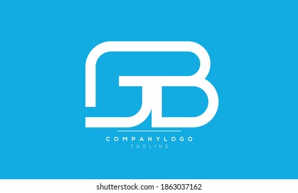 Letras alfabéticas Iniciales logotipo de monograma GB, BG, G y B