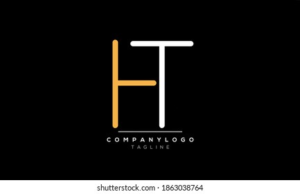 Alphabet letters Initial Monogram Logo HT, TH, H und T