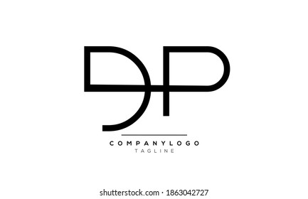 Alphabet letters Initials Monogram logo DP or PD