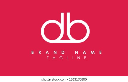 Alphabet letters Initials Monogram logo DB, BD, D and B
