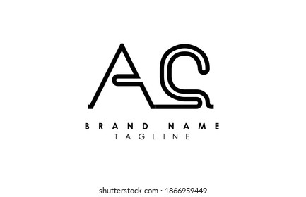 Alphabet letters Initials Monogram logo ac, ca, a and c