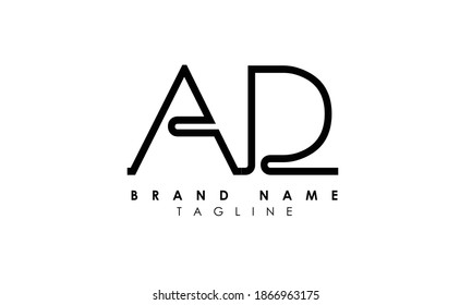 Alphabet letters Initial Monogram Logo und da, a und d