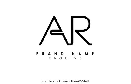 Alphabet letters Initials Monogram logo ar, ra, a and r