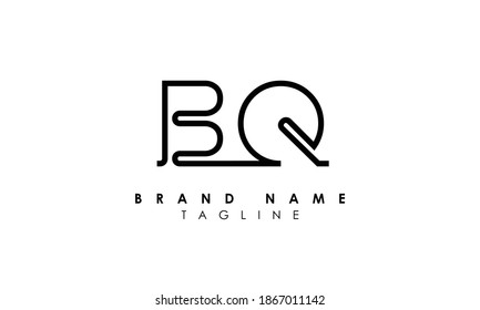 Alphabet letters Initials Monogram logo bq, qb, b and q