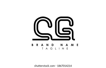 Alphabet letters Initial Monogram Logo cg, gc, c und g