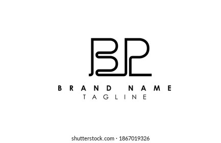 Alphabet letters Initials Monogram logo bp, pb, b and p