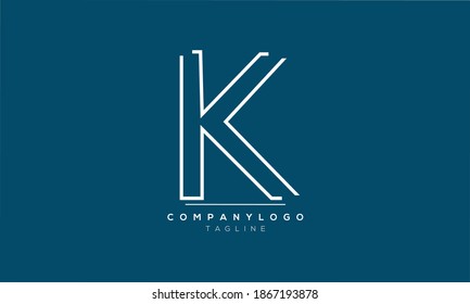 Alphabet letters Initial Monogram Logo K