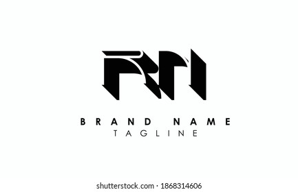 Alphabet letters Initials Monogram logo rn, nr, r and n