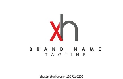 Alphabet letters Initials Monogram logo xh, hx, x and h