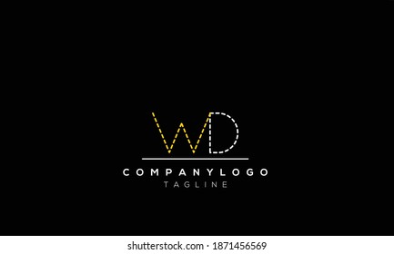 Alphabet letters Initials Monogram logo  WD.