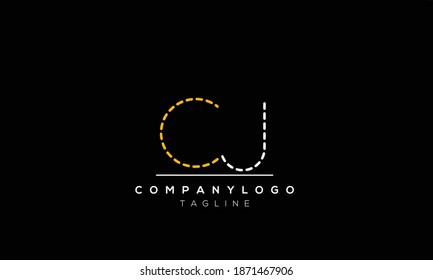 Alphabet letters Initials Monogram logo  CJ.
