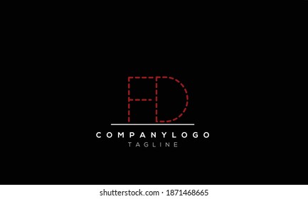Alphabet letters Initials Monogram logo  FD,DF,F AND D