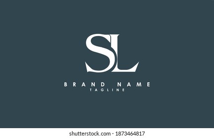 Alphabet letters Initials Monogram logo SL, LS, S and S