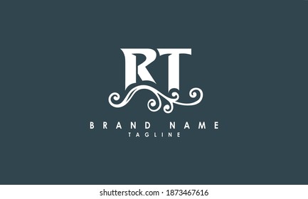 Alphabet letters Initials Monogram logo RT, TR, R and T