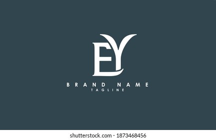 Alphabet letters Initials Monogram logo EY, YE, E and Y