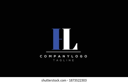 Alphabet letters Initials Monogram logo  HL,LH, H and L