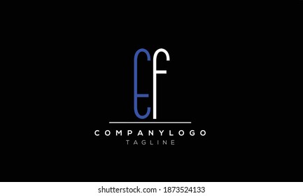 Alphabet letters Initial Monogram Logo EF, FE, F und E