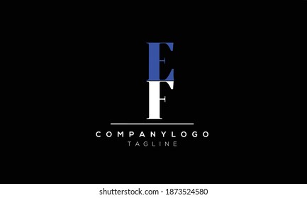 Alphabet letters Initial Monogram Logo EF, FE, F und E 