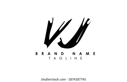 Alphabet letters Initials Monogram logo VJ, JV, V and J