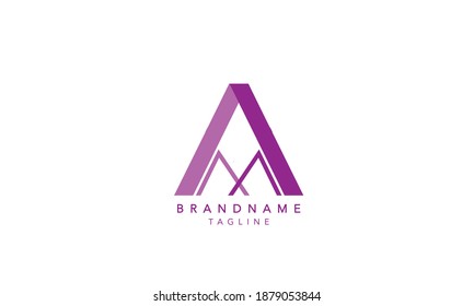Alphabet letters Initials Monogram logo AM,AM INITIAL, AM letter , M and A
