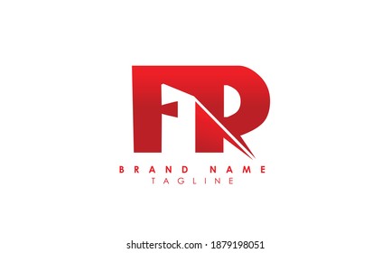 Letras alfabéticas Iniciales Logotipo de monograma FR, RF, F y R