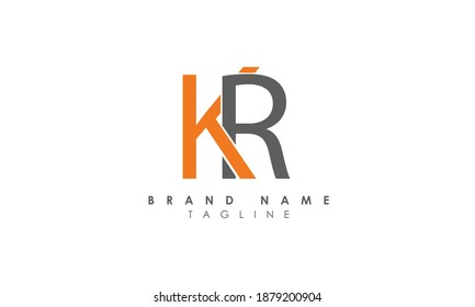 Alphabet letters Initials Monogram logo KR, RK, K and R