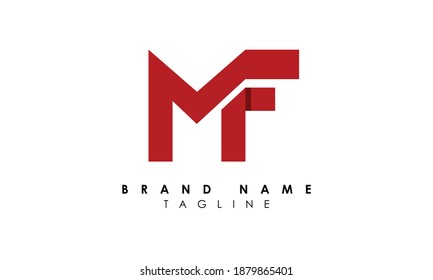 Alphabet letters Initials Monogram logo mf, fm, m and f