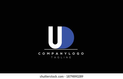 Alphabet letters Initials Monogram logo  UD,DU,U and D