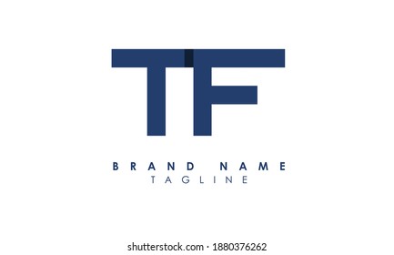 Alphabet letters Initials Monogram logo TF, FT, T and F