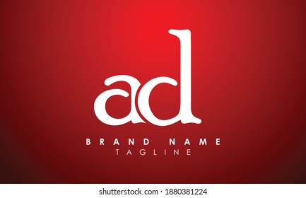 Alphabet letters Initials Monogram logo ad, da, a and d