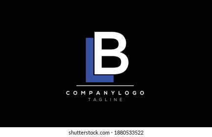 Alphabet letters Initial Monogram Logo LB, BL, L und B