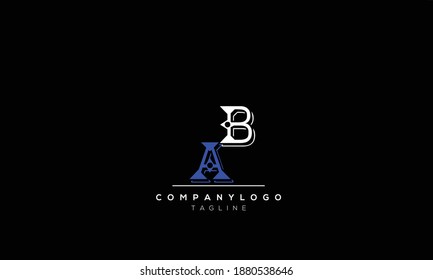 Alphabet letters Initial Monogram Logo AB, BA, B und A