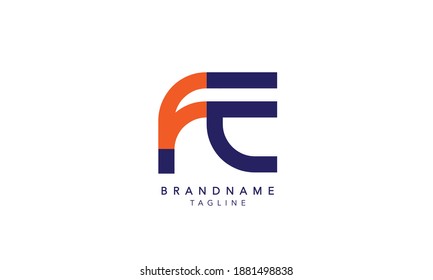 Alphabet letters Initial Monogram Logo EF,EF INITIAL, EF-Buchstaben, E und F