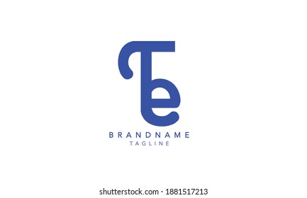Letras alfabéticas Iniciales Logotipo Monograma TE, TE INICIAL, TE letra, E y T