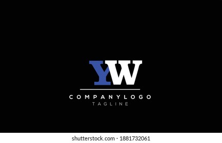 Alphabet letters Initials Monogram logo  YW,WY,Y and W